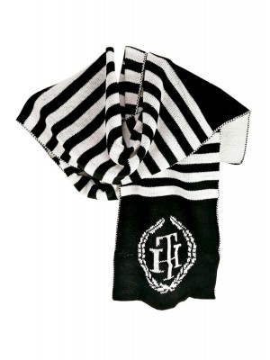 TH059SD*TOMMY HILFIGER SCARF (BLACK-WHITE) *CLEARANCE